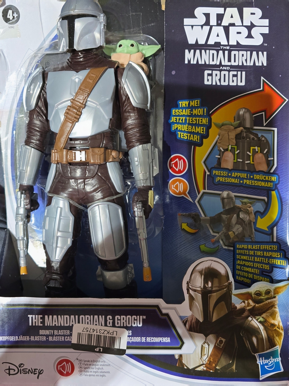 Hasbro The Mandalorian & Grogu Action Figure - Silver & Brown